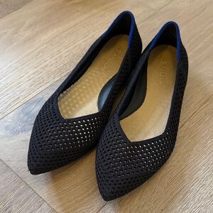 Rothy's The Point II Black Mesh Flats 9.5
